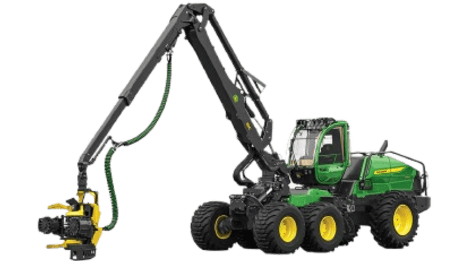 Harvester florestal em operação